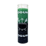 7 Day Orisha-Ogun Candle, green and black devotional candle