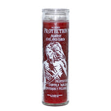 7 Day Protection Against Evil & Harm Candle, Red, 8.125 inch fixed candle