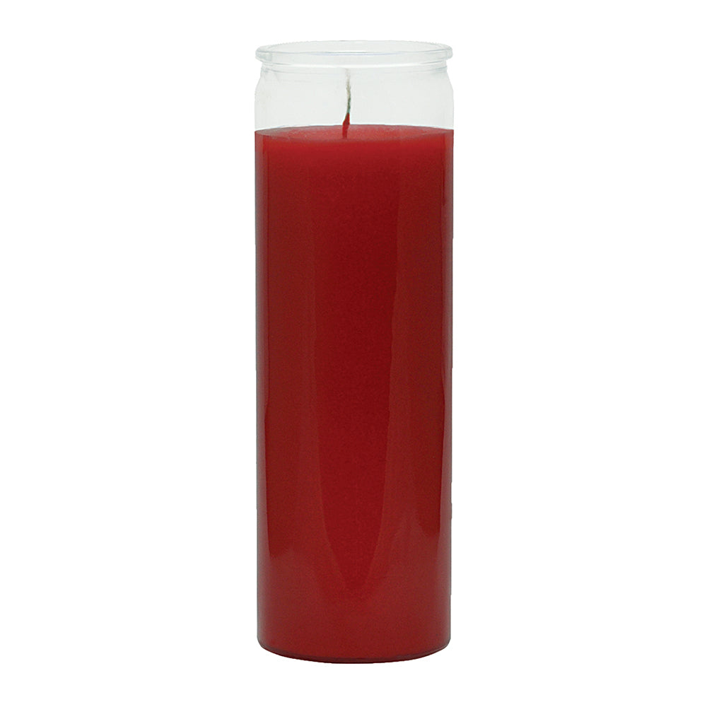 7 Day red fixed candle, 8.125 inches, 120 hour burn