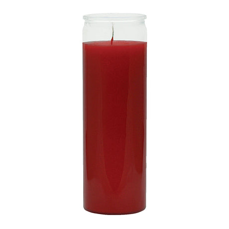 7 Day red fixed candle, 8.125 inches, 120 hour burn
