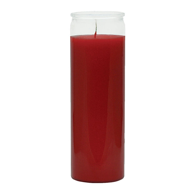 7 Day red fixed candle, 8.125 inches, 120 hour burn