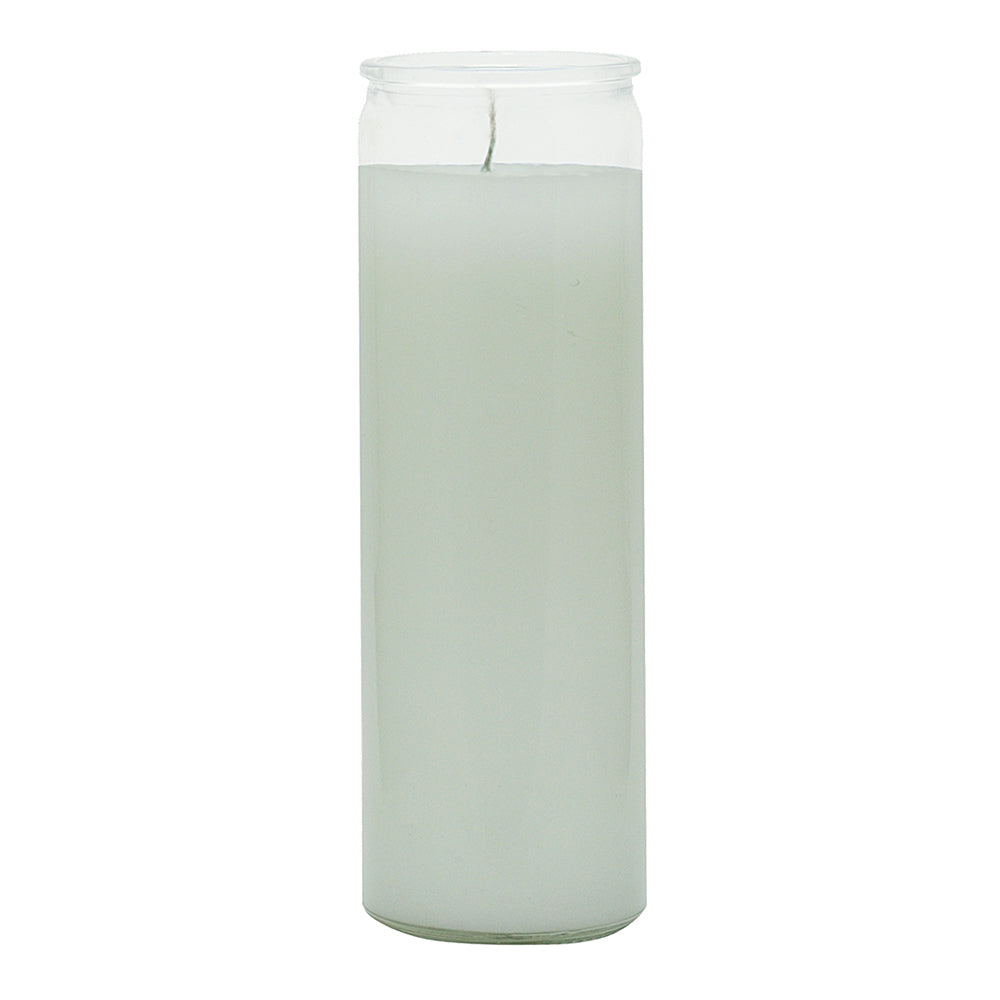 7 Day white fixed candle, 8.125 inches, 120 hour burn