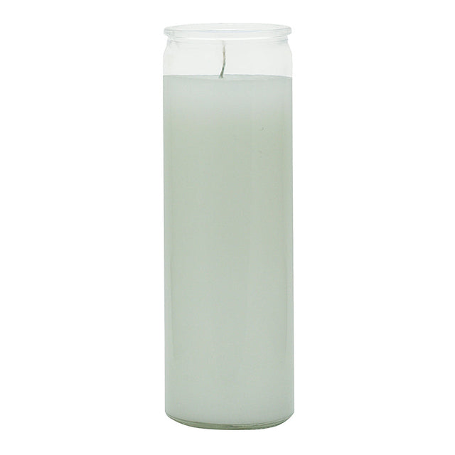 7 Day white fixed candle, 8.125 inches, 120 hour burn