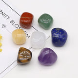 7-Piece Reiki Natural Tumbled Stone Set for meditation, crafts, and crystal healing.