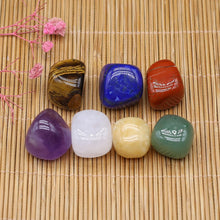7-Piece Reiki Natural Tumbled Stone Set for meditation, crafts, and crystal healing.