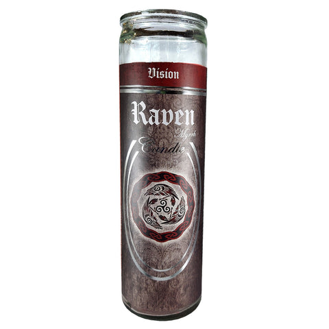 7 Day Glass Ritual Candle - Raven - Myrrh