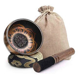 8cm Tibetan Singing Bowl with stick for meditation, mindfulness, and sound healing practice.