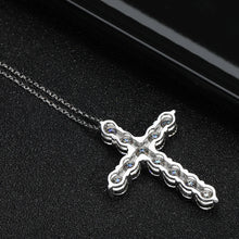 925 silver cross necklace with moissanite stones for devotional wear, formal styling, and meaningful gift use.