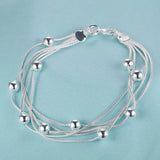 925 Silver Heart Chain Bracelet jewelry bracelet for daily use, outfit enhancement, and special occasion gifting.
