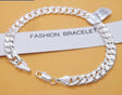 925 Sterling 6mm flat chain bracelet for everyday wear, layering, and classic jewelry styling.
