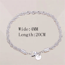 925 Sterling Silver Twisted Rope Bracelet chain-style bracelet for everyday accessorizing, layering, and refined jewelry wear.