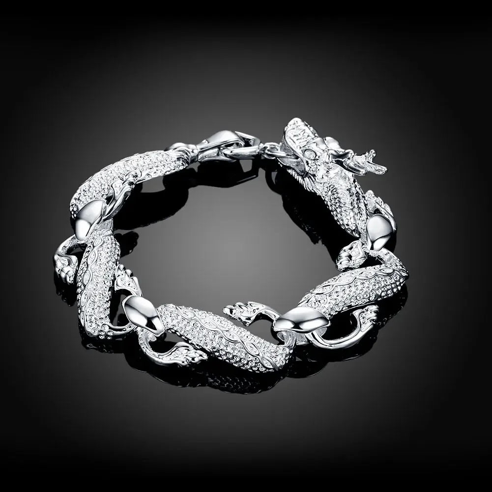 925 sterling silver fashion chain bracelet for casual styling, special event wear, and jewelry gifting.