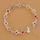 925 Sterling Silver Heart Chain Bracelet accessory bracelet for fashionable daily use, jewelry layering, and gifting.