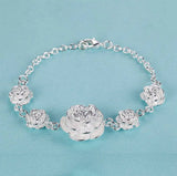 925 Sterling Silver Heart Chain Bracelet love-themed bracelet for romantic gifting, outfit styling, and everyday jewelry wear.