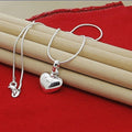 925 Sterling Silver small heart pendant necklace charm for everyday wear, gifting, and minimalist jewelry styling.