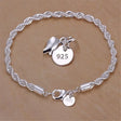 925 Sterling Silver Twisted Rope Bracelet chain bracelet for everyday wear, layering, and stylish jewelry styling.