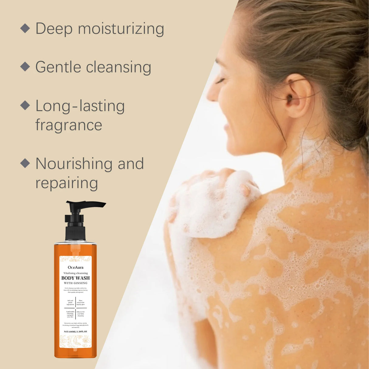 OceAura Hydrating Body Wash Gel – Refreshing