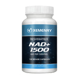 Supplement bottle labeled 'Xemenry NAD+ 1500' on a white background