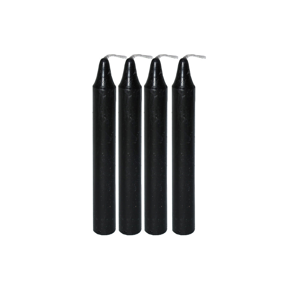 Mini Ritual Candle - Black (Set of 4)