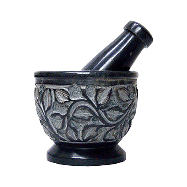Mortar & Pestle - Soapstone Vines