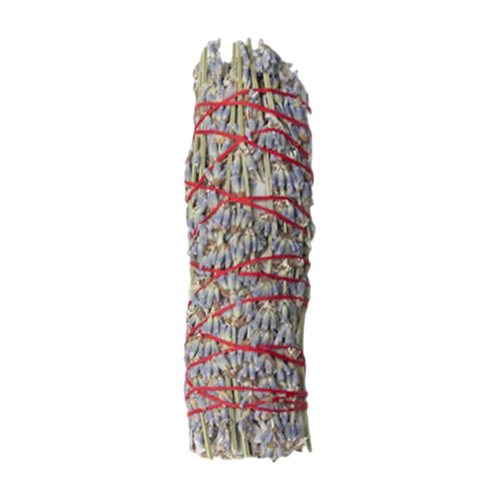 Bundled sticks tied with red string on a white background