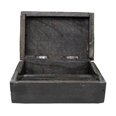 Dreamcatcher Blue Black Wooden Box 4" x 6"