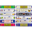 Collection of incense sticks in various scents and packaging designs on a white background