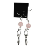 Rose Quartz Goddess Earrings
