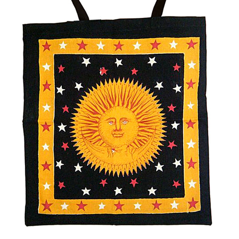 Golden Sun & Moon Tote Bag 18x18"