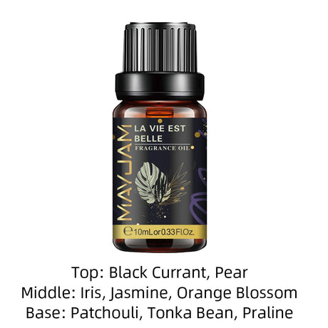 Mayu Lam fragrance oil bottle with label on a white background