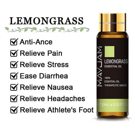 Huile essentielle pure 10 ml – Lavande, eucalyptus, rose et plus