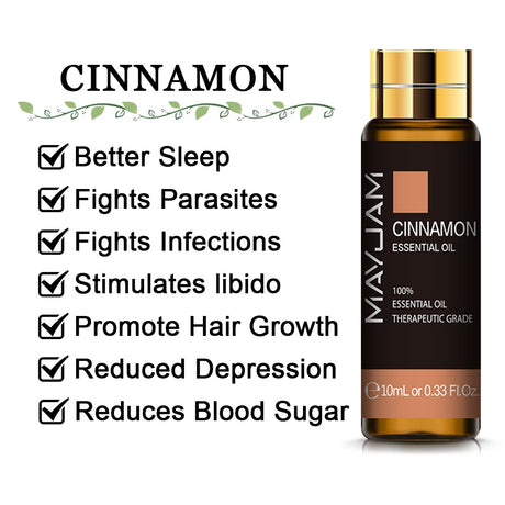 Huile essentielle pure 10 ml – Lavande, eucalyptus, rose et plus