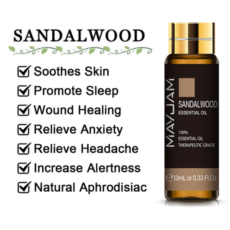 Huile essentielle pure 10 ml – Lavande, eucalyptus, rose et plus