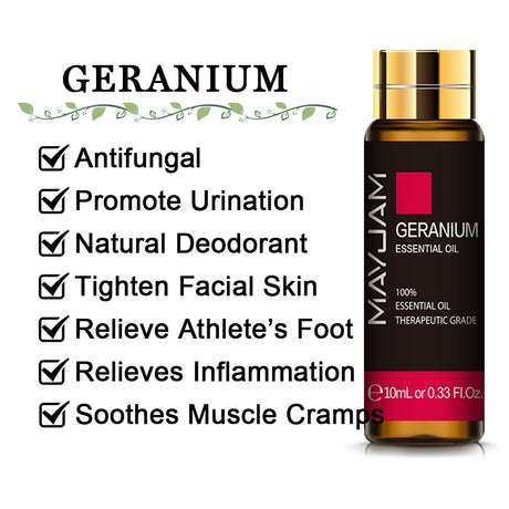 Huile essentielle pure 10 ml – Lavande, eucalyptus, rose et plus