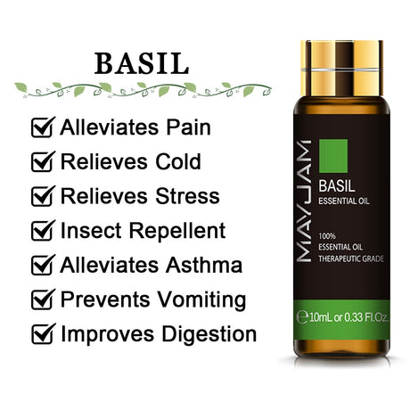 Huile essentielle pure 10 ml – Lavande, eucalyptus, rose et plus