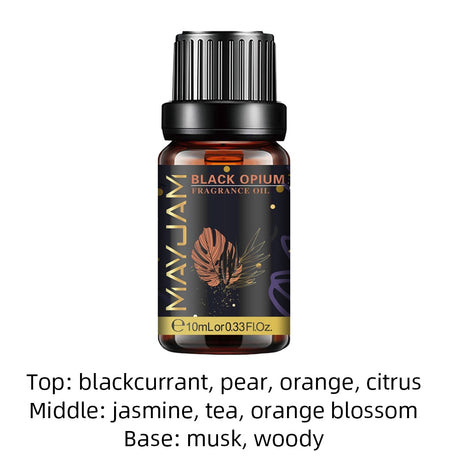 Mayur Black Opium fragrance oil bottle with label on a white background