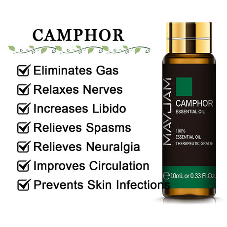 Huile essentielle pure 10 ml – Lavande, eucalyptus, rose et plus