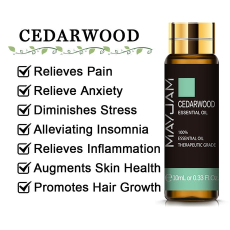 Huile essentielle pure 10 ml – Lavande, eucalyptus, rose et plus