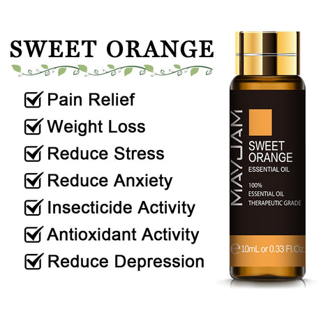 Huile essentielle pure 10 ml – Lavande, eucalyptus, rose et plus