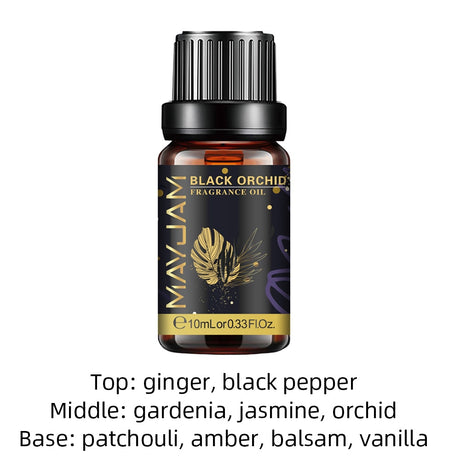 Mayuam Black Orchid fragrance oil bottle on a white background