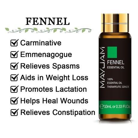 Huile essentielle pure 10 ml – Lavande, eucalyptus, rose et plus