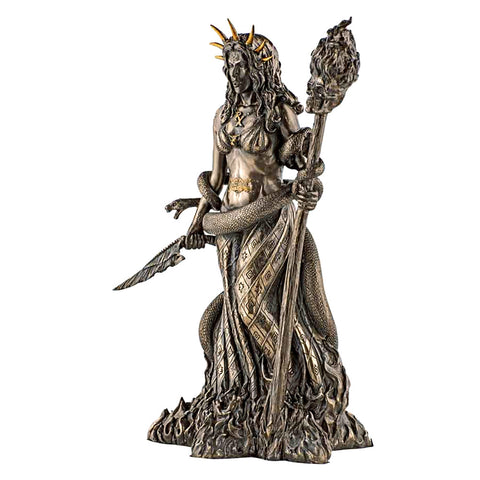Goddess Hecate Bronze Finish Statue