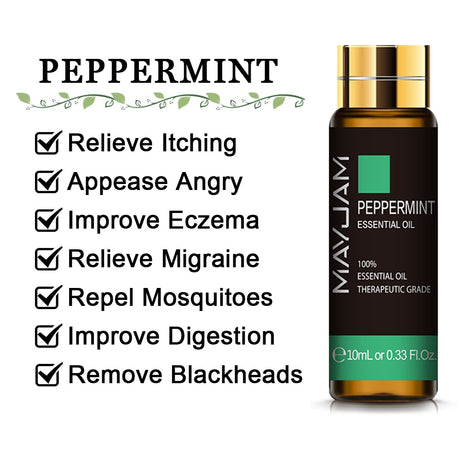 Huile essentielle pure 10 ml – Lavande, eucalyptus, rose et plus