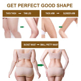 Illustration showing body contouring effects with text indicating desired changes.