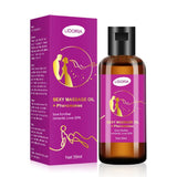 Lidoria Sexy Massage Oil with Pheromones packaging and bottle on a white background