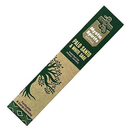 Mystic Spirits Aromas Handcrafted Smudge Incense Sticks - Palo Santo & White Sage