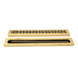 Natural Finish Wood Incense Box Burner - Medium
