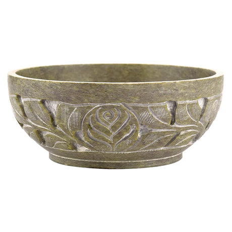 Natural Stone Carved Smudge Bowl