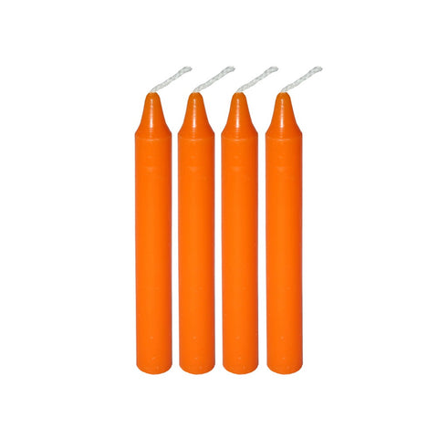 Mini Ritual Candle - Orange (Set of 4)