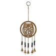 Owl Brass Bell Chime Large - Gold Metal
